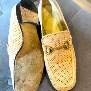 Gucci loafers in a cream color